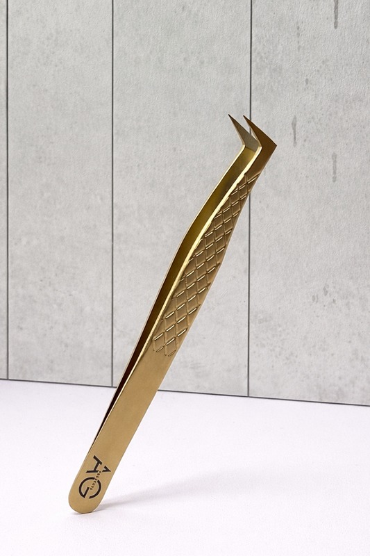 Gold Fiber Tip straight Tweezer